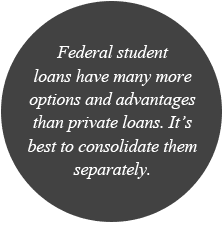 Best option for consolidating student loans