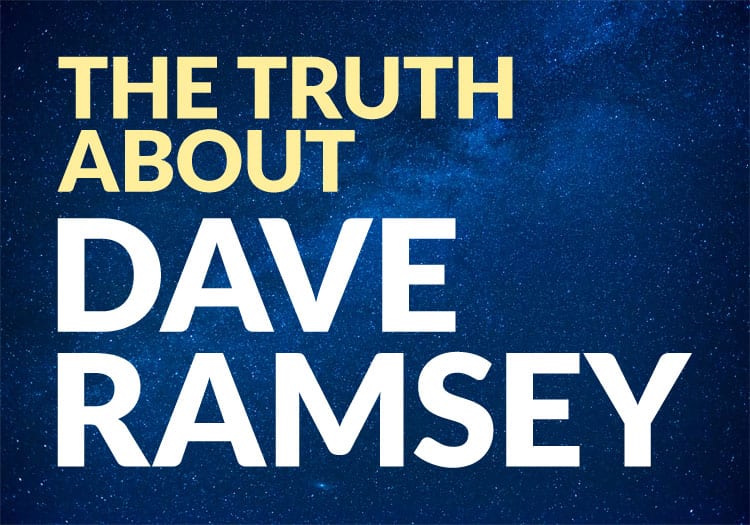 The Truth About Dave Ramsey text on a starry blue background