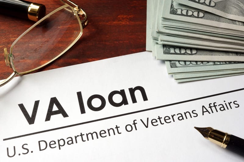VA Loan Papers and Money