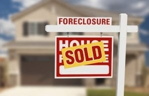 Home foreclosure sign