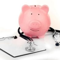 FINRA Study Says (Some) Americans’ Financial Health Improving Piggy bank with stethoscope and clip board