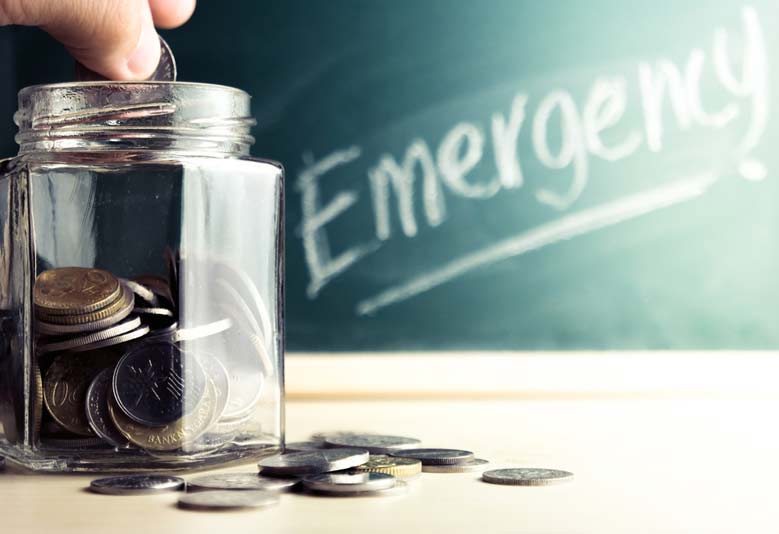 Build an Emergency Fund - Jar with money