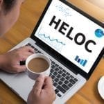HELOC on laptop screen