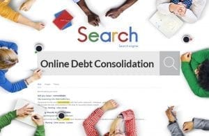 Online Debt Consolidation search results on table
