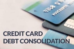 Credit cards being consolidated on table