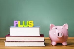 Books with PLUS loan and piggy bank