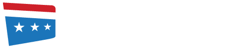 debt.org logo with white text and colored flag