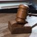 Gavel on table