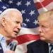 Trump and Biden looking at each other