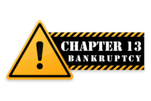 Caution sign for Chapter 13 bankruptcy