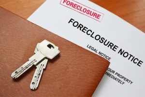 Letter with a notice of a foreclosure