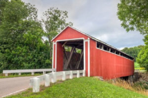 Covered bridge in rural Indiana